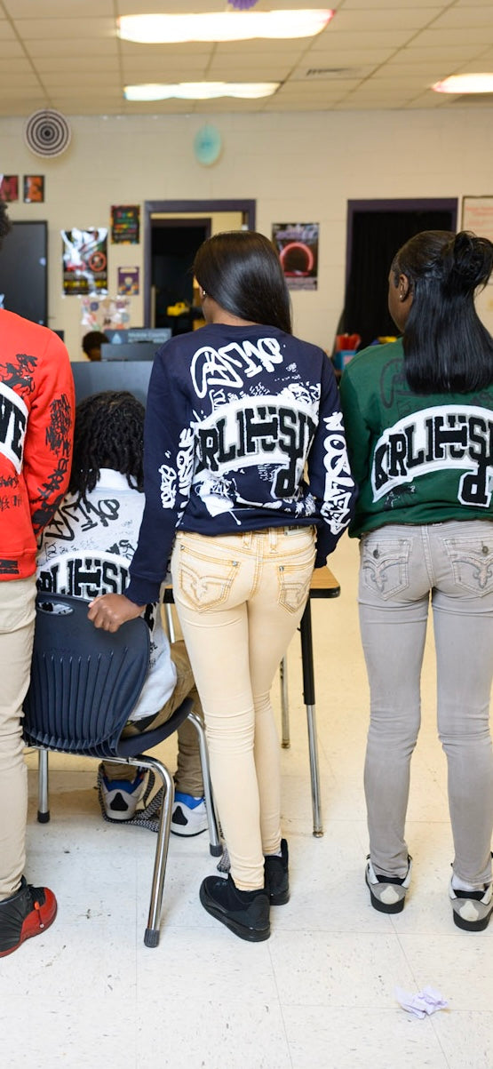 Navy Blue RTP “Graffiti Sprayed” Sweaters